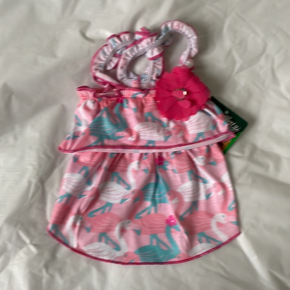 VibrantLife Toy Yorker Toy Fox Terrier Dress in Pink/ White/Blue Size-XXS NWT